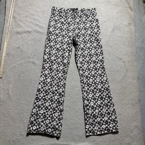 Motel Rocks Pants Womens Large Zoven Flare Trouser Slacks Cotton Meas 30x31